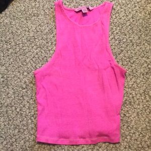 American Eagle Pink cropped tank